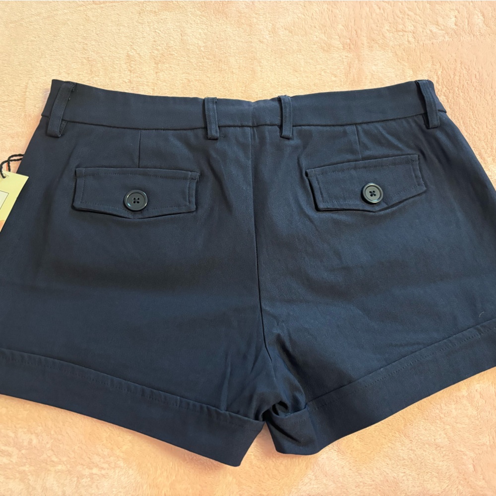 Blue Bermuda Shorts with Tailored Design